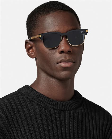 versace black greek key sunglasses|Greca Sunglasses Black .